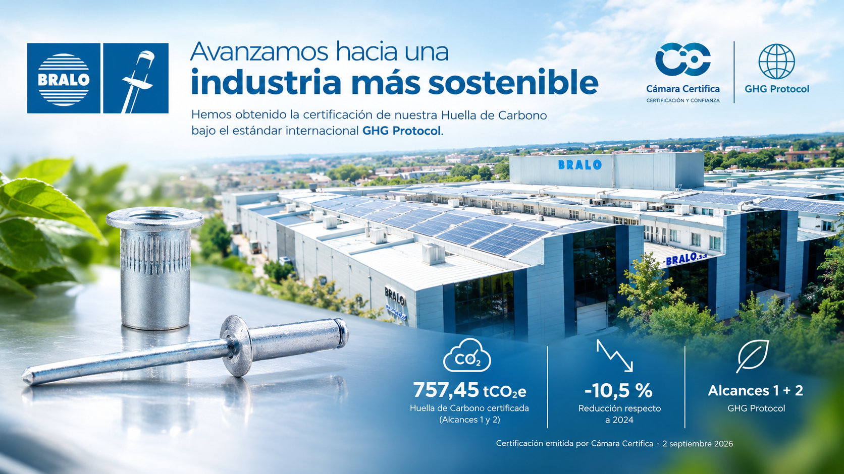 fabricante remaches bralo sostenibilidad